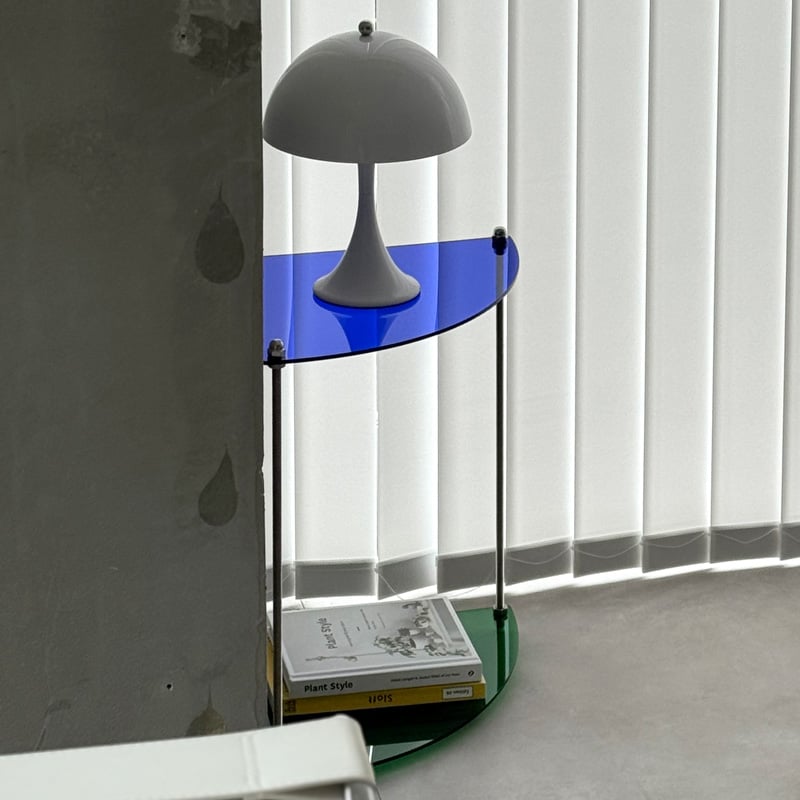 rack-03093 カラーアクリル コーナー 扇型 モジュールシェルフ | ART