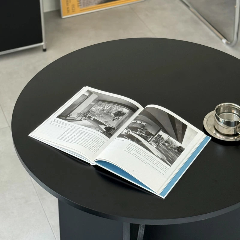 table-03190 ブラック ホールレッグ ラウンドテーブル 80cm | ART OF