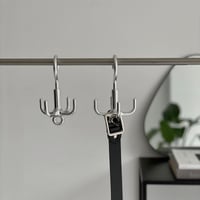 予約販売7月中旬～7月下旬頃発送予定　wall-03079　360度回転 シルバータコ足ハンガーフック 2個セット