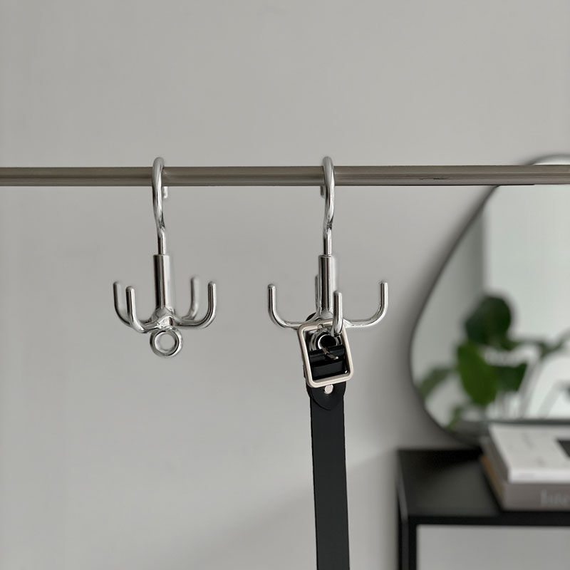 wall-03079 360度回転 シルバータコ足ハンガーフック 2個セット | ART