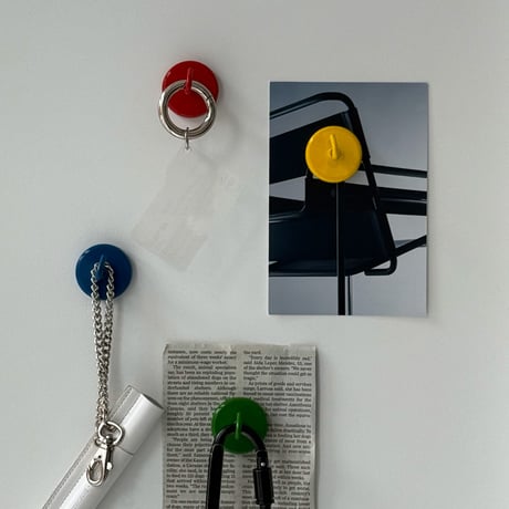 magnet-03004　COLOR HOOK MAGNET ネオジム磁石 マグネットフック 4色セット