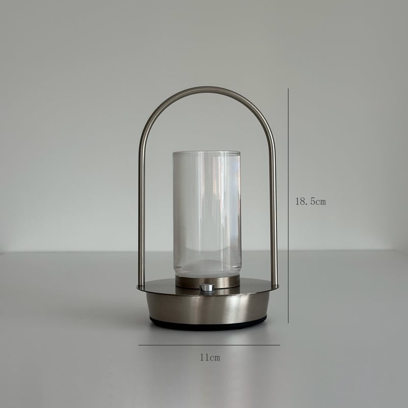 light-03367 USB ハンドル付き ポータブルランプ LED シルバー | ART