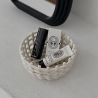 basket-03075　セラミック バスケット ラウンド オフホワイト