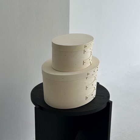 box-03011　大中2個セット 天然木 SHAKER BOX シェーカーボックス 無塗装 ナチュラル