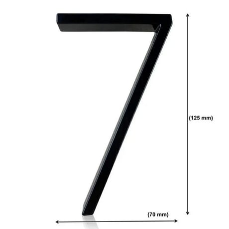 sign-03004　12,5cm ブラック スタッド付き 浮かし仕様 ハウスナンバー 数字