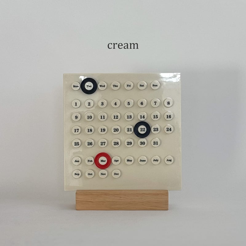  Manカレンダー calendar-03032 卓上 リング 万年カレンダー 20cm | ART OF BLACK