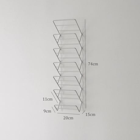 magazinerack-03041　2way ワイヤー マガジンシェルフ ホワイト