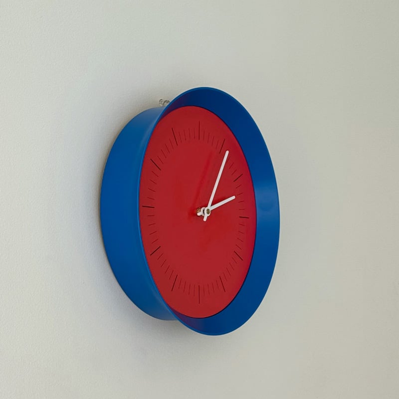 clock-03108 トリコロールカラー ウォールクロック 掛け時計 静音