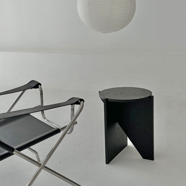 table-03078 geometric ブラック サイドテーブル | ART OF BLACK