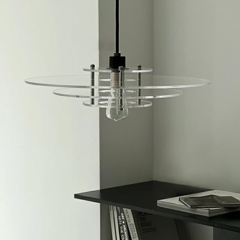 light-03207 クリア フラットレイヤーシェード Large ペンダントライト