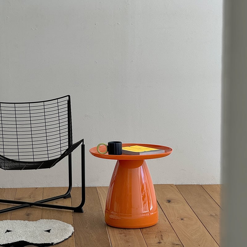 table-03164 オレンジ ラウンド サイドテーブル | ART OF BLACK