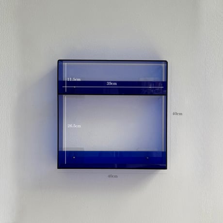 wallrack-03057　カラー アクリル オープン ウォールシェルフ 2段