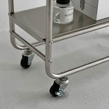 予約販売7月上旬～7月中旬頃発送予定　wagon-03001　ステンレス モジュール キャスター付き ワゴン 3段