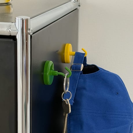 magnet-03004　COLOR HOOK MAGNET ネオジム磁石 マグネットフック 4色セット