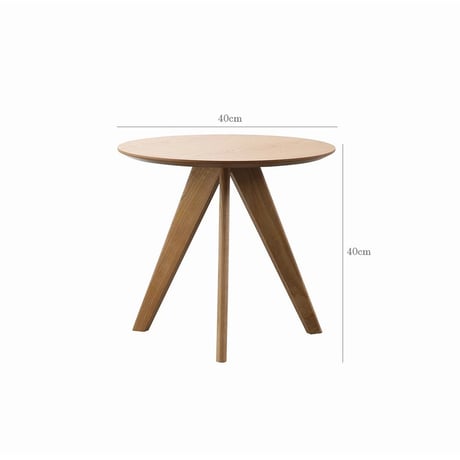table-03185　ホワイトオーク突板天板 ラウンド サイドテーブル