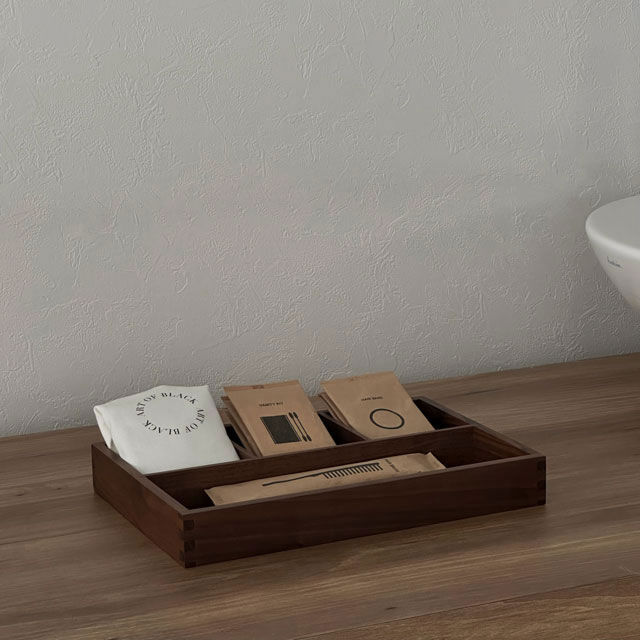 tray-03124 casser アメニティボックス ウッド マルチ収納トレイ | ART