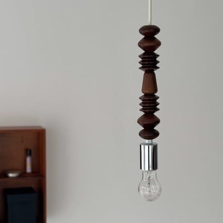 light-03360　wood block シルバーソケット ペンダントライト 口金E26