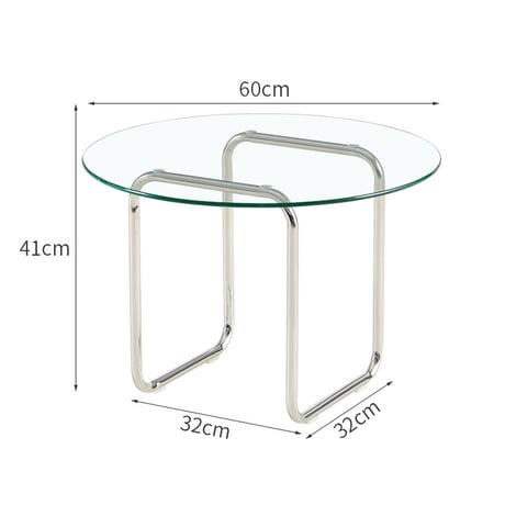 予約販売6月下旬～7月上旬頃発送予定　table-03167　ラウンドガラス リビングテーブル 60cm