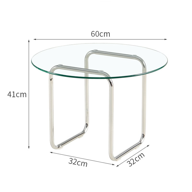 table-03167 ラウンドガラス リビングテーブル 60cm | ART OF BLACK