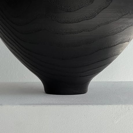 flowervase-03309　wood texture ブラック フラワーベース 花瓶