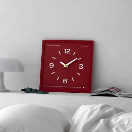 clock-03091　カラーパネル スクエア ウォールクロック 掛け時計 静音