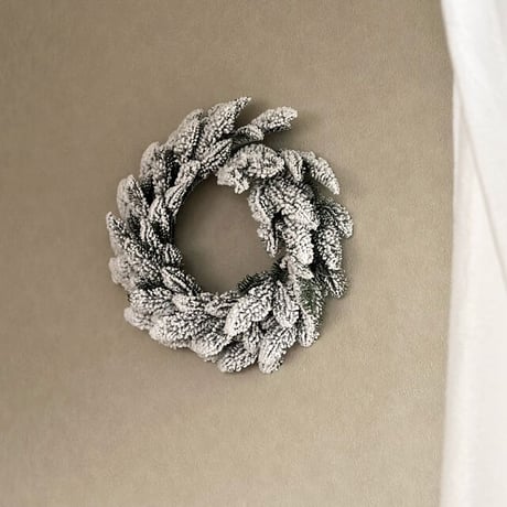 wreath-03001　クリスマスリース 40cm LEDライトガーランド付き
