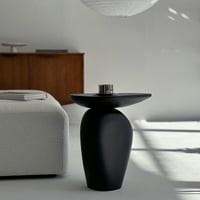 table-03172　ブラック ロック サイドテーブル