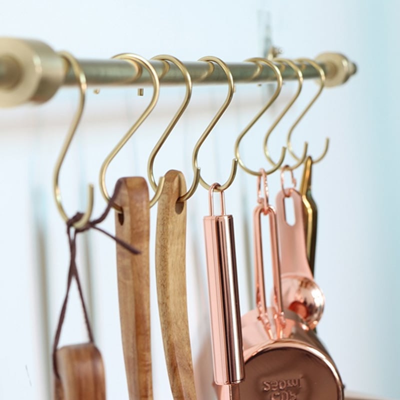 wall-03011 7本セット 真鍮 S字フック | ART OF BLACK