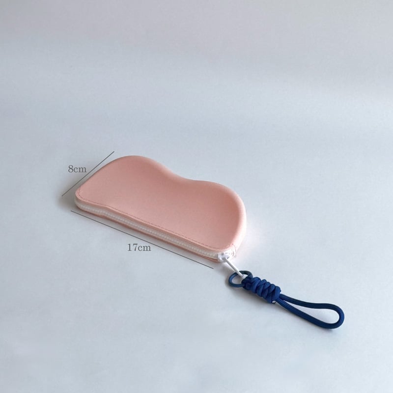 case-03001 ストラップ付き シリコン メガネケース カラー ソフト