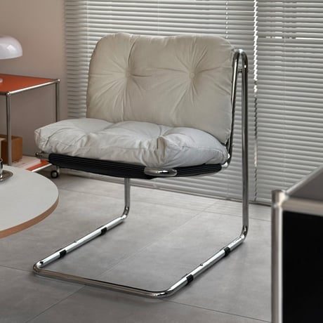 予約販売6月中旬～6月下旬頃発送予定　chair-03096 新型 コーデュロイ カンティレバーラウンジチェア 1人掛けソファ