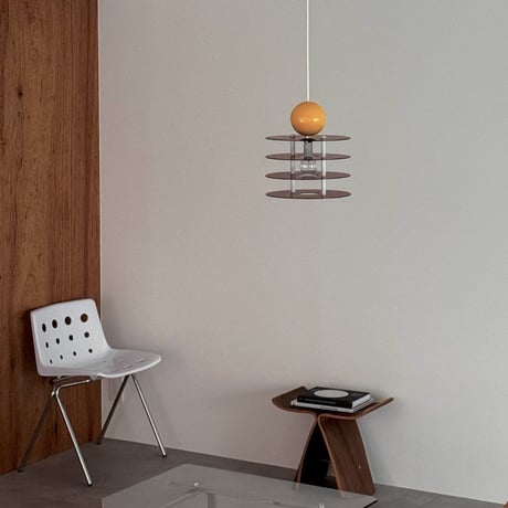 light-03372　Acrylic Flying Saucer ペンダントライト 口金E17