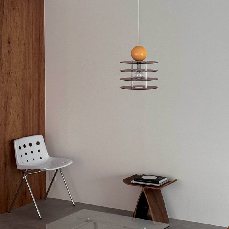 light-03372 Acrylic Flying Saucer ペンダントライト 口金E1