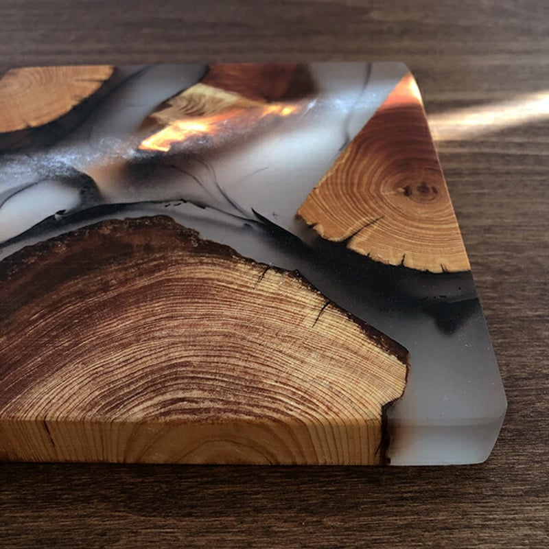 plate-03013 ウッド レジン プレート 松 | ART OF BLACK