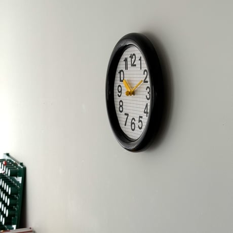 clock-03102　カラー針 グリッドパターン ラウンド ウォールクロック 掛け時計 静音