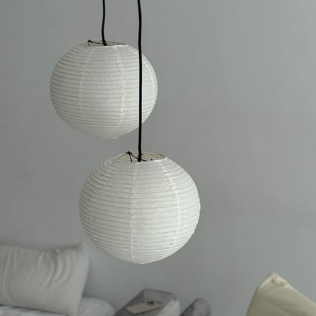 light-03370　ホワイト Rice Paper Shade Medium 30cm 和紙 ペンダントライト