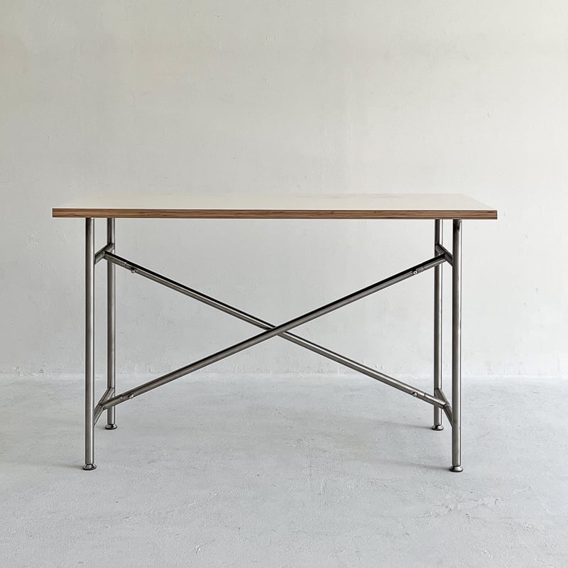 在庫品　天板ストレートテーブル　Big and Small天板　ステンシル 在庫品】ネストテーブル セラミック天板完成品2点セット yz-822