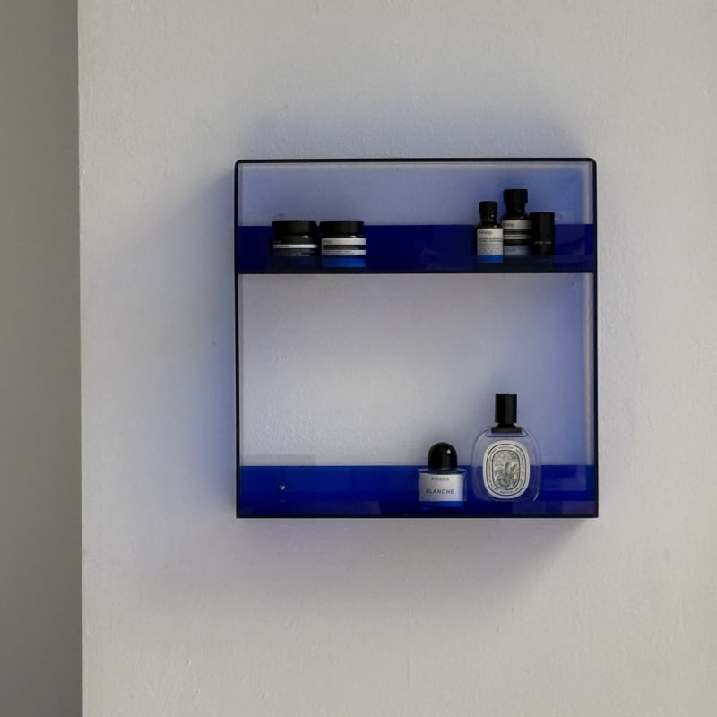 wallrack-03057 カラー アクリル オープン ウォールシェルフ 2段 | ART