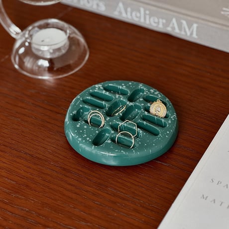 plate-03108　セラミック リングホルダーA アクセサリートレイ