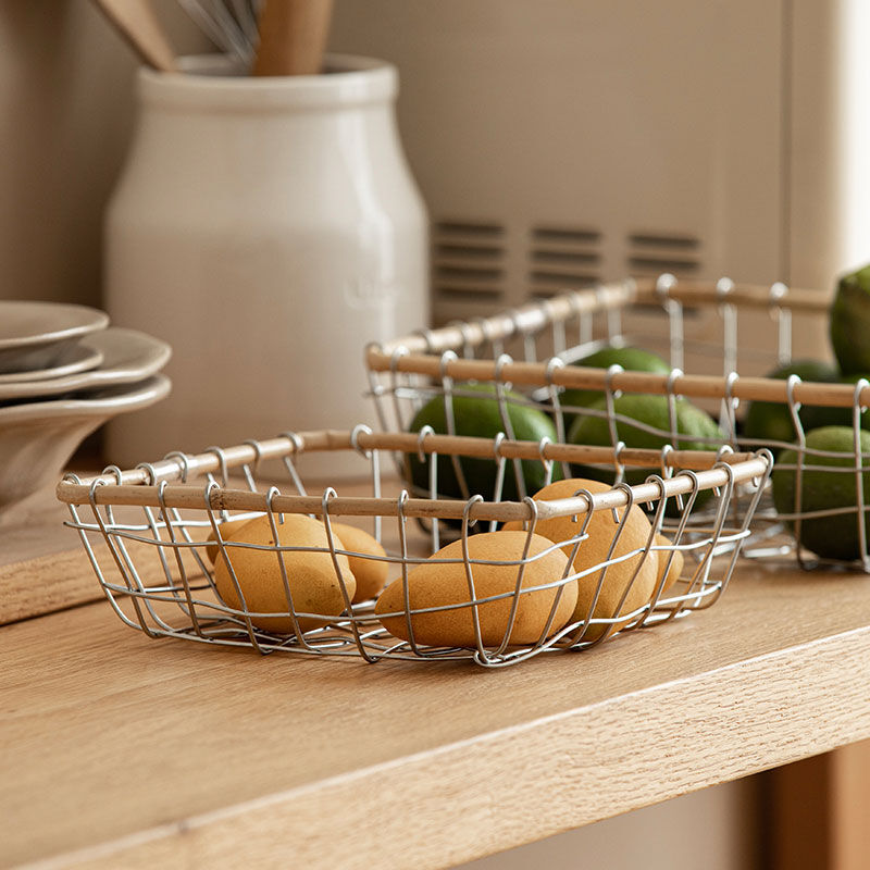 basket-03072 アイアン スクエア型バスケット 大小2個セット | ART OF B