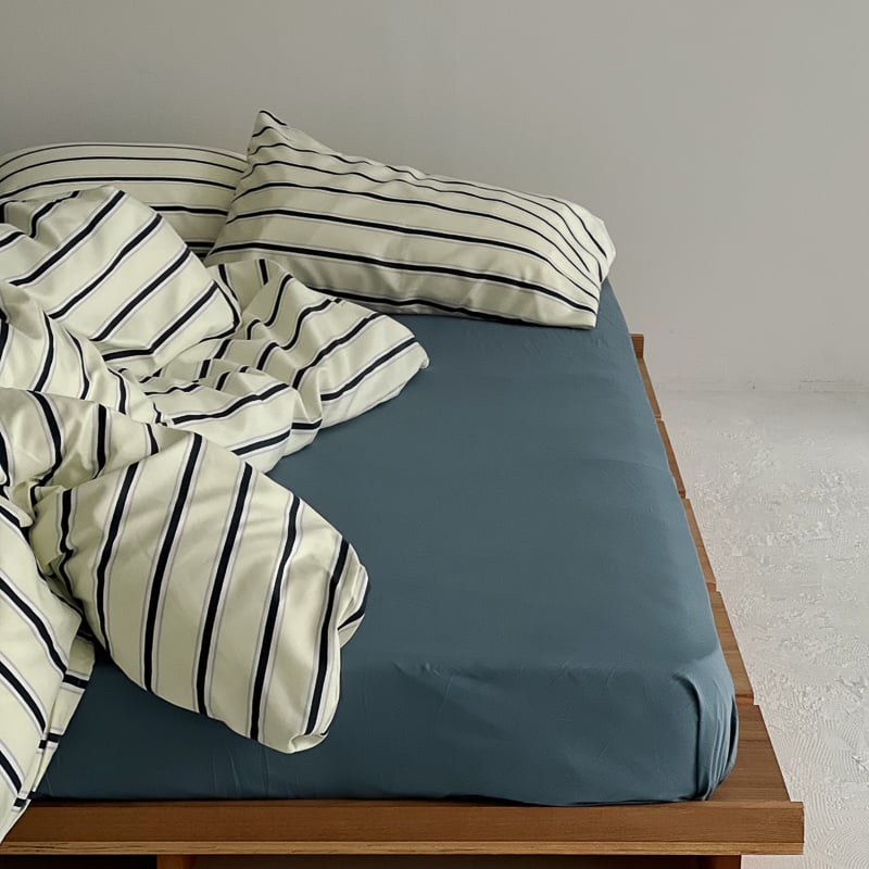beddingsets-03009 cream×navy シックシンストライプ 布団 beddingsets-03009 cream×navy シックシンストライプ 布団