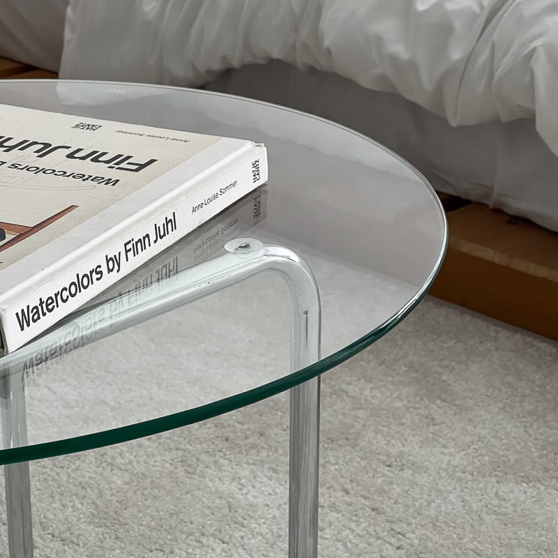 ART OF BLACK ラウンドガラス コーヒーテーブル 60cm table-03167 ラウンドガラス リビングテーブル 60cm | ART OF BLACK