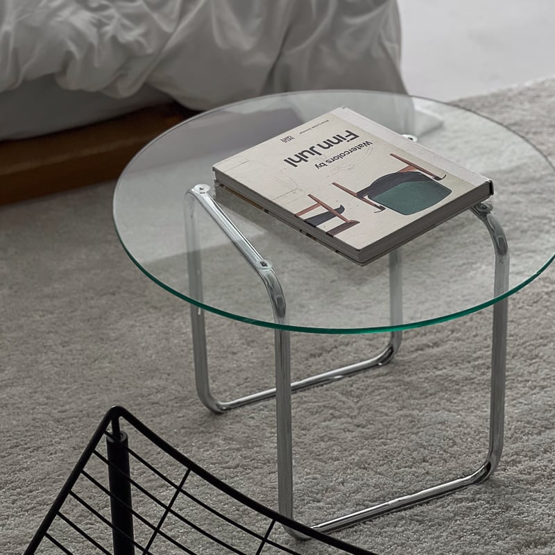 ART OF BLACK ラウンドガラス コーヒーテーブル 60cm table-03167 ラウンドガラス リビングテーブル 60cm | ART OF BLACK