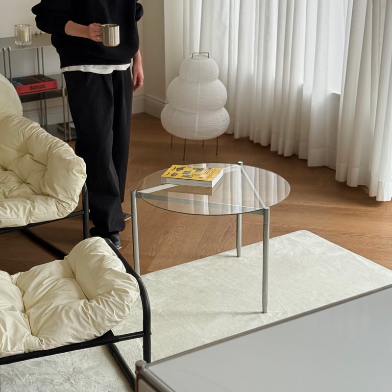 トライアングル型ガラステーブル 10%OFF期間限定☆レビュー特典・センターテーブル ガラス