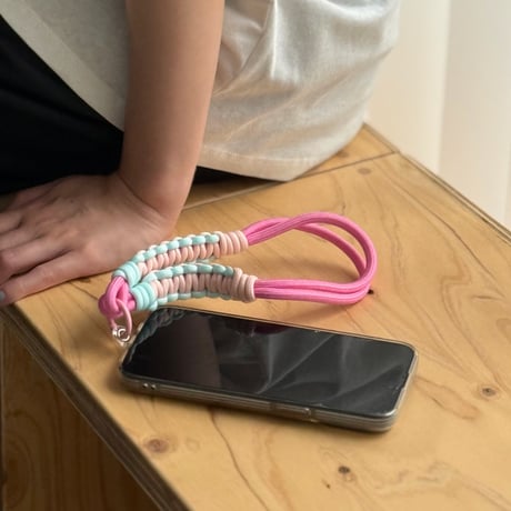 strap-03005　マルチカラー パラコード スマホ ハンドストラップ
