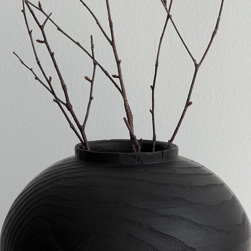 予約販売4月中旬～4月下旬頃発送予定 flowervase-03309 wood textur