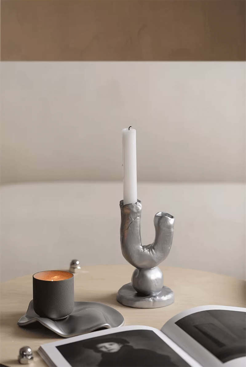 candle-03121 クレイ ツインキャンドルスタンド | ART OF BLACK