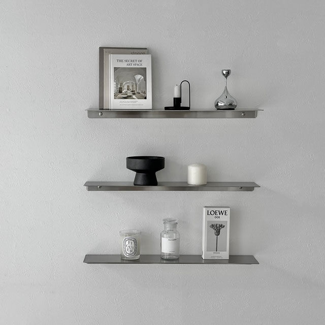 曲線デザイン　ウォールシェルフ　飾り棚　　エボニーブラック　懐深め２型 曲線デザインウォールシェルフ飾り棚エボニーブラック懐深め2型