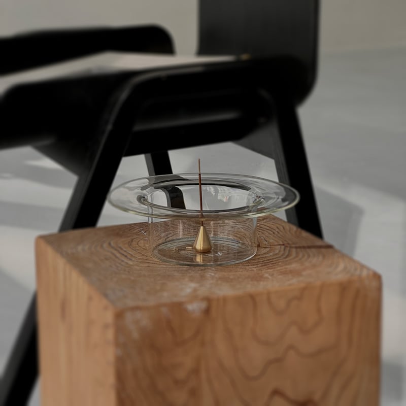 incenseholder-03030 ガラス クリア インセンスホルダー お香立て | AR