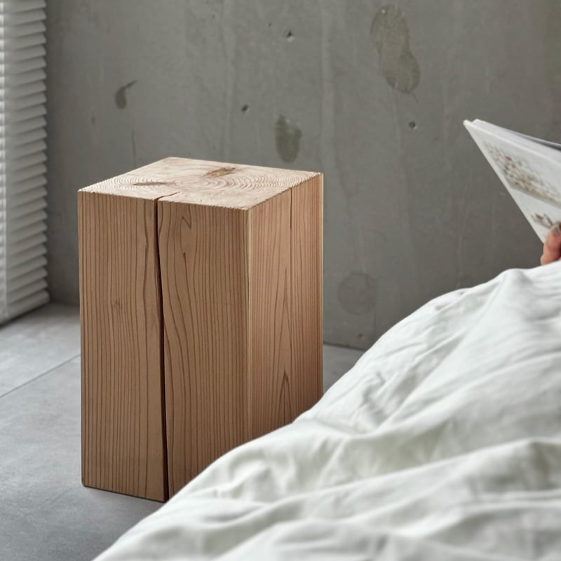 table-03069 CEDAR サイドテーブル スツール 国産杉 無垢材 無塗装 | AR