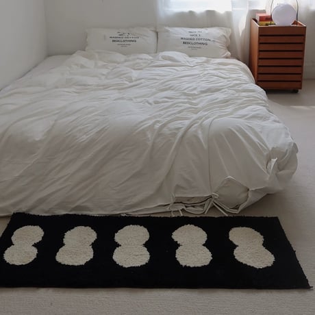 予約販売4月下旬頃発送予定  rug-03061　twindot  バイカラー ロングラグ 40cm×120cm / 50cm×160cm